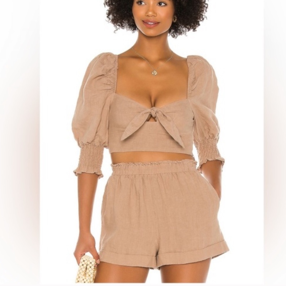 Majorelle Conway Top and shorts set Beige